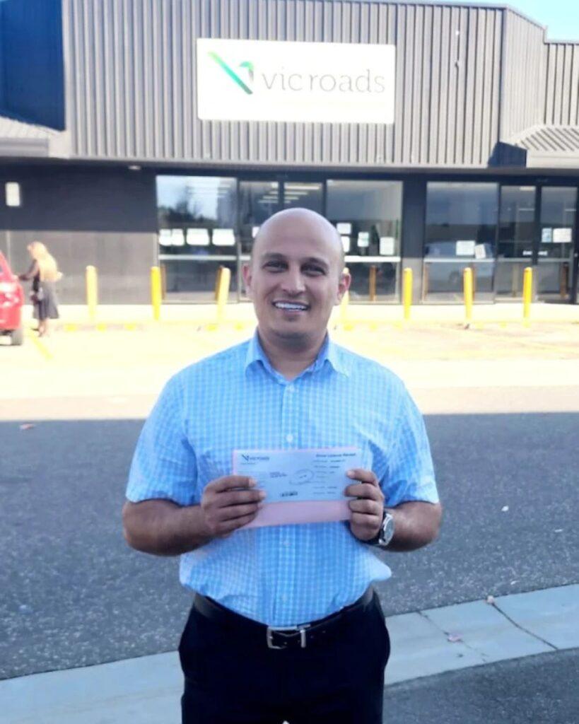 Mahmoud Nabeel passed the driving test from vicroad after training with Budget Driving School