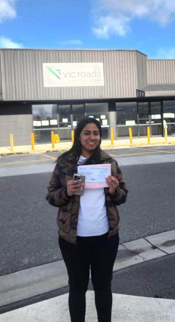 Suzana passed from vicroads Pakenham by Budget Driving School